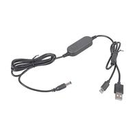 1.6m Long 5V to 12V Boosting Charging Cable Double Port Input for Loudspeaker LED Light Fan Power Supply Wire Cable with Switching Control