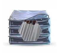 1.6m x 3.8m Rainproof Tarpaulin Heavy Duty,Tarp Sheet Cover Tear Resistance,Waterproof Clear Tarp With Grommets,For Roof/Outdoor Camping/Caravan,W*H-2.3x6m