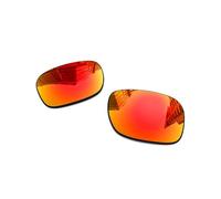 1.6MM Polarized Replacement Lenses for Oakley Sylas OO9448 57mm Sunglasses, UV Protection, Dark Mirror Lens, Repair Parts&Kit (Fire Red)
