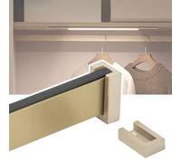 1.6mm Thickness Closet Rod Includes End Supports,21 To 59 Inch Closet Hanging Rod Cut to Size,Detachable Clothes Rail Pole for Closet,Laundry Room,Wardrobe
