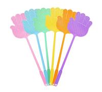 1/6pack funny Fly Swatters Colorful Plastic Long Handle Manual flyswatter fly killer, Extendable Fly Swatter, Fly Swatter for Flies, Mosquitoes and Insects Work for Indoor and Outdoor (6pcs)