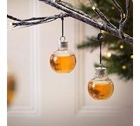1/6PC Christmas Fillable Baubles Christmas Tree Ornaments Booze Filled Water Bottle Milk Juice Bulbs Cup Clear Plastic Xmas Balls Tree Hanging Decor for Wedding Party Christmas Home Decor (6PC)