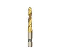 1/6pc M3-M10 Screw Tap Drill Bits Hss Taps Countersink Deburr Set Metric Combination Bit High Speed Steel Tap Compound(Gold M5x0.8)