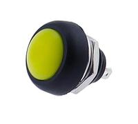 1/6pcs Mini Round Push Button Switch PBS-33A Self-Locking/PBS-33B Self-Reset, 2Pin 12mm, 3A 250VAC, Electrical Equipment(PBS-33B Yellow,1pcs)