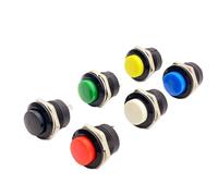 1/6PCS,R13-507,Momentary,2 Pin, Round Push Button Switch,Self-Reset,Electrical Equipment,16MM Panel Hole,3A 250VAC/6A 125VAC(White,1 PCS)