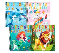 1-6PCS Sticker Book For Kids Unicorn Sticker Paint Book Mermaid Children's Sticker By Number For Birthday Gifts Girls Stationery 1pcs astronaut