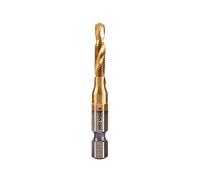1/6Pcs Tap Drill Bit Set Hex Shank Titanium Plated HSS Screw Thread Bit, Compound Tap M3 M4 M5 M6 M8 M10 Hand Tools MINGPING (Color : M5X0.8 Golden)