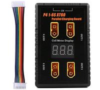 1-6S LiPo Battery Parallel Balanced Charging Board Plate, 40A Input XT60 Plug, 4 Channel Output with Protection, Fireproof Material for RC Drone and Multi - Rotor Charging