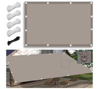 1.6x5m Waterproof Shade Sail - Rectangular Sun Canopy with UV Protection Grommets & Rope for Garden Balcony Patio - Outdoor Sunshade Awning