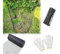 1.6x98ft Plastic Safety Fence RollDurable Mesh Barrier Netting for Outdoor Use Temporary Garden Animal Fencing for Poultry Dogs & Patios with Zip Ties (Black)