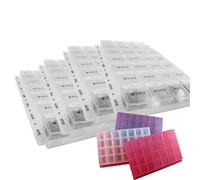 1-7-14-28 Day Pill Box Wallet Organiser Dispenser Planner Packaged Compartments - Pill Tablet medicine organiser storage holder travel box case (28 Days Pill Holder)