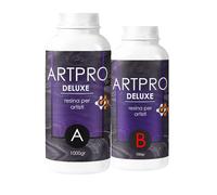 1.7 Kg [59.9Oz] Art Pro Deluxe Epoxy Resin: Ideal For Sloped/Vertical Surfaces, For Coatings, Coasters, Trays - Non-toxic Certified - Technical Assistance in Italian - 100% Made in Italy
