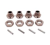 1/7 RC Car Wheel Hex Hub Adapter with Nut for 7303, Essential Replacement Part, Champagne