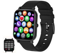 1.7'' Touchscreen Smart Watch for Men,Women), Compatible with Android/iOS Phones Fitness Tracker with Heart Rate Monitor, Blood Oxygen, AI Voice Control (Black)
