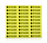 1.7 x 0.4 inch - Keep Out of Reach of Children Labels (Yellow / 300 Labels) Keep Out Reach from Children Stickers for Choking Hazard, Cosmetics, Drug Warning - Pharmacy Auxiliary Label