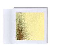 1.7" X 1.7" 24k Gold Leaf Sheets Edible for Cakes Art Painting Gold Leaf Edible for Cake Flakes Makeup, Gilding, Skin Care, Drink Decorations 10 Sheets