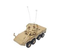 1:72 4D Tank Model DIY Tracked Crawler Chariot for Table Light Coffee 10x5x6cm