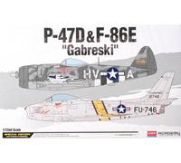 Academy 12530 P-47D & F-86E 'Gabreski' 1:72 Model Kit