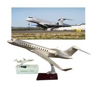 1:72 Bombardier Global 7500 Business Jet Gold-Plated Die-Cast Model - Detachable Landing Gear, Collectible Office Decor & Gift for Aviation Enthusiasts