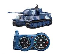 1:72 German Tiger RC Tank,Remote Control Mini RC Tank with 360° Rotating Turret and Sound Action When Cannon Artillery Shoots,RC Military Vehicless Gift Toy for Kids 8+