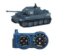1:72 German Tiger RC Tank,Remote Control Mini RC Tank with 360° Rotating Turret and Sound Action When Cannon Artillery Shoots,RC Military Vehicless Gift Toy for Kids 8+