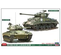 M4A3E8 Sherman & M24 Chaffee U.S. Army Main Battle Tank Combo 1:72 Plastic Kit