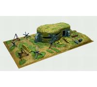 1:72 Italeri Bunker And Accessories Wwii Kit IT6070 Model