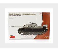 Miniart 1:72 - StuG III Ausf G Feb 1943 W/Winter Tracks, Molded Color