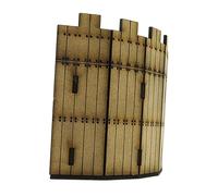 1/72 Miniature Wooden Fortress for Micro Landscape Architecture Model Layout corner, 8-12 cm