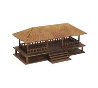 1/72 Models House Unpainted DIY Wooden House Assemble DIY Projects Accessory C, Style C