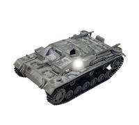 1 72 Scale Assault Gun III Tank Three-thrust Snow Painting Military Finished Model Collection Simulation Vehicle Playset