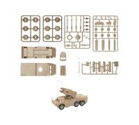 AWHAO 1/72 Scale Vehicle Model Kits Battle Car Building Kit 4D Assemble Vehicle for Keepsake, Yellow