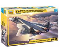Zvezda 7319 SU-57 500787319-1:72 Sukhoi SU-57-Plastic Model Assembly-Kit-for Beginners-Detailed, Unvarnished