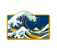 1.75" The Great Wave off Kanagawa Soft Enamel Pin - Waves Lapel Pins Brooches for Backpacks, Jackets, Hats, Clothes, Bags, Teens, Girls, Boys, Men- Pinback Buttons & Charms