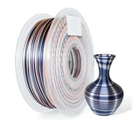 1.75mm 1kg Silk Rainbow 3D Printing Filament Rapid Gradient Twist(Pink+White+Black)
