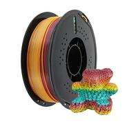 1.75mm PLA Silk Rainbow Gradient 3D Printer Filament, 340m Spool, Compatible with Most FDM Printers Including Ender and CR Series, for Smooth Printing and Vibrant Color Transition