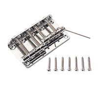 1 * 79.8 * 44mm 4 String Bridge for Fender Precision Jazz Bass Guitar Part Chrome 201B-4 Badass