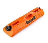 1.7Gallon/ 6.5L Plastic Storage Container with Spout, Spare Fuel Tank, Emergency Gas Can, LLDPE Material, Leak-Proof, Durable, Thicker Portable Water Tank for Off-Road Vehicle Motorcycle SUV (Orange)