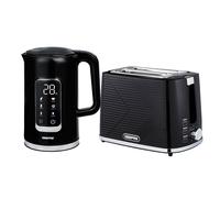 1.7L Digital Electric Kettle & 2 Slice Bread Toaster Combo Set Geepas Black One Size