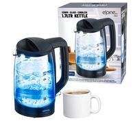 1.7L 2200w Illuminated Glass Kettle - 360° Cordless Electric Illuminating Blue Led Light | 1.7 Litre Boil Dry Protection Kitchen Tea Coffee Auto Shut Off - Comfortable Grip Handle