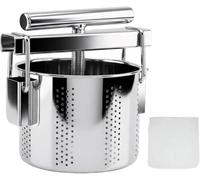 1.7L Stainless Steel Manual Press,304 Food-Grade Vegetable & Cheese Press for Juicing Greens,Paneer & Dumpling Fillings
