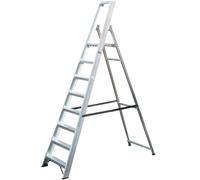 1.7m Aluminium Platform Step Ladders 8 Tread 3.3m Work Height HEAVY DUTY Steps