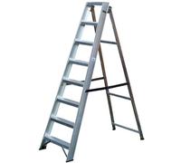 1.7M Aluminium Swingback Step Ladders - 8 Tread Lightweight Professional Steps