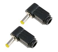 1.7mm x 4.8mm Male Plug Right Angle L Jack DC Power Tip Connector (Pack of 2)