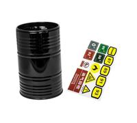 1/8 1/10 RC Car Barrel Fuel Tank Container Decor Metal Mini Oil Drum Tank RC Accessory for RC Crawler Toy Car, black