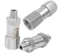 1/8 1/2 3/4" BSPP NPT Female Male One Way Check Valve Non-Return Inline 304 Stainless Steel(1/2",Female NPT)
