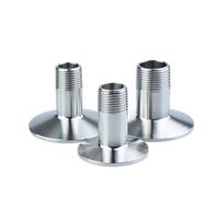 1/8“ 1/4" 1/2” 3/4” 1” 1-1/4” 11/2“ 2" SS304 Stainless Steel Sanitary Male Threaded Ferrule Pipe Fitting Tri clamp Adapter DN6(Ferrule 50.5mm,1/4")
