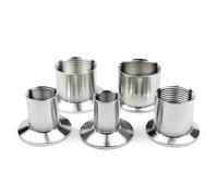 1/8”1/4“ 1/2" 3/4” 1” 1-1/4”Sanitary Stainless Steel SS304/316L Female Threaded Ferrule Pipe Fittings Tri-Clamp Adapters(SS304,Ferrule 40MM_1-1/4")