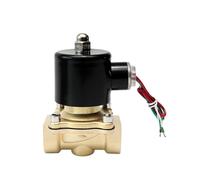 1/8" 1/4" 1/2" 3/4" 1" 2" Normally Closed Brass Solenoid Valve 220V 24V 12V 24VAC Electric Solenoid Valve for Water Oil Air(1",NBR-Seal_110VAC)