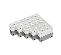 1/8" 1/4" 1/2" Female 2 3 4 5 6 Ways 4-8 Ports Solid Aluminum Manifold Block Splitter Pneumatic Fitting Air Compressor(1l2-5 Way 7 Port)